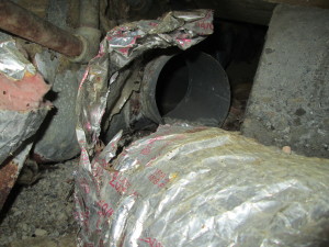 Huge leakage in crawl ducts