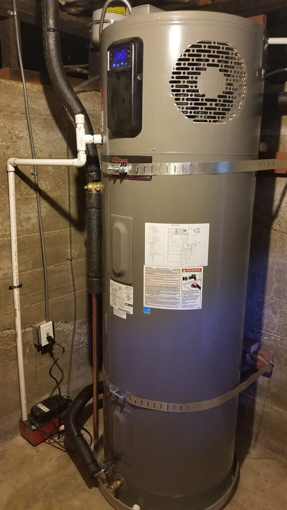 Photo of a smart water heater install