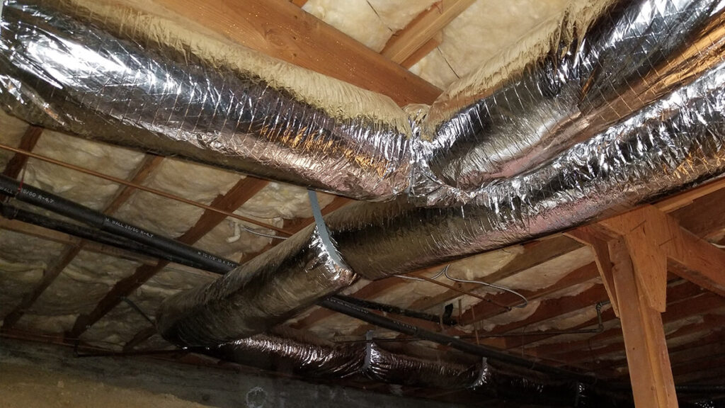 Image showing insulation underneath a floor