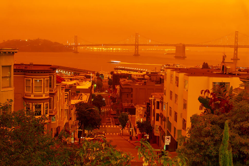 San Francisco covered in wildfire smoke